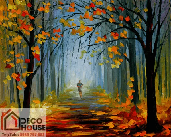 Tranh kính sơn dầu đẹp, tranh phong cảnh sơn dầu | Decohouse
