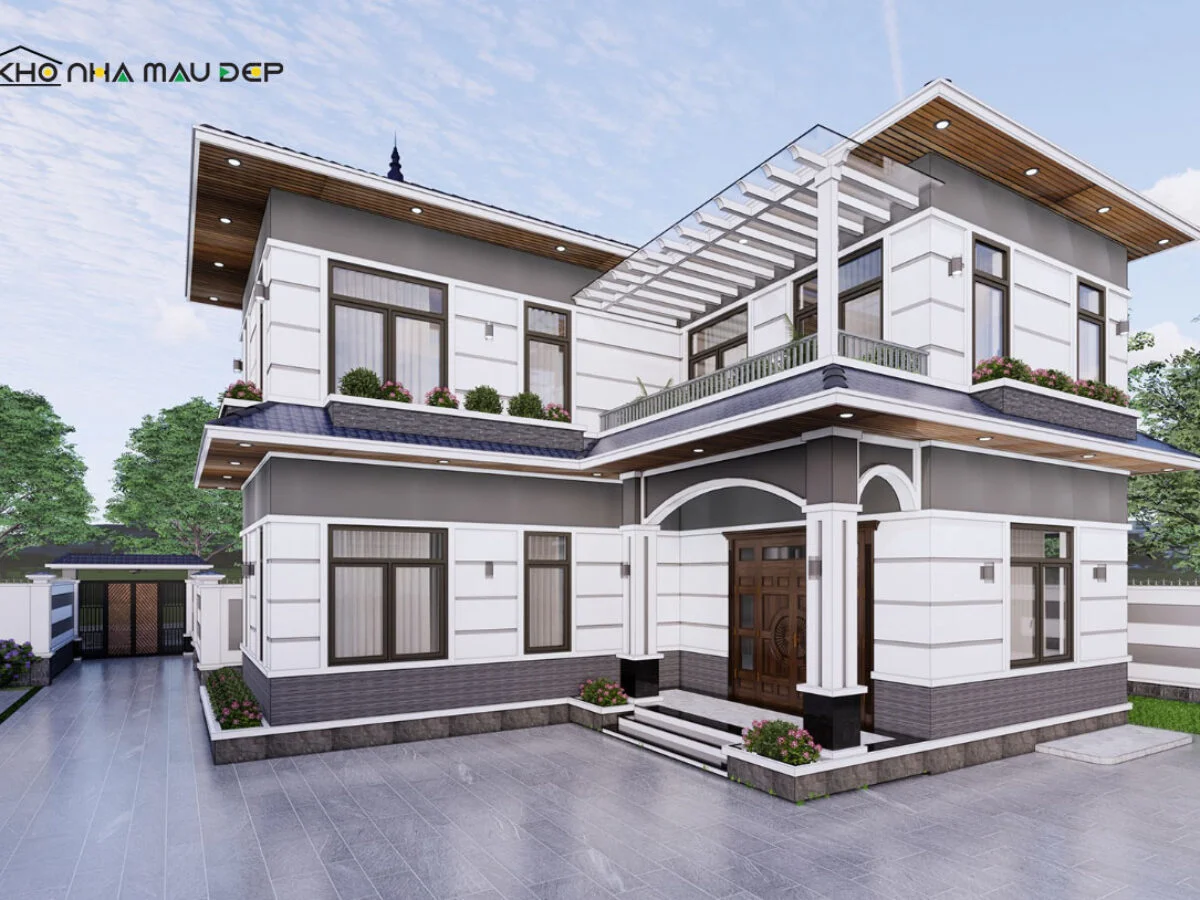 39+ Mẫu thiết kế nhà chữ L 2 tầng 80m2 đẹp đáng sống năm 2026