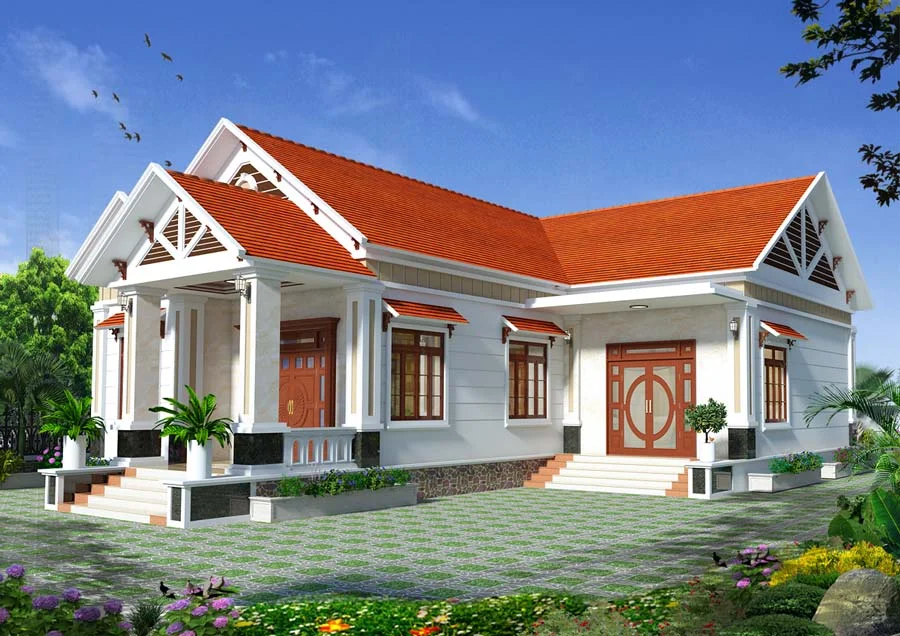 30+ Mẫu nhà chữ L 1 tầng đẹp ở nông thôn tiết kiệm chi phí