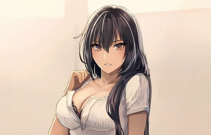 Dễ thương kết hợp gợi cảm cùng hình nền anime sexy cute