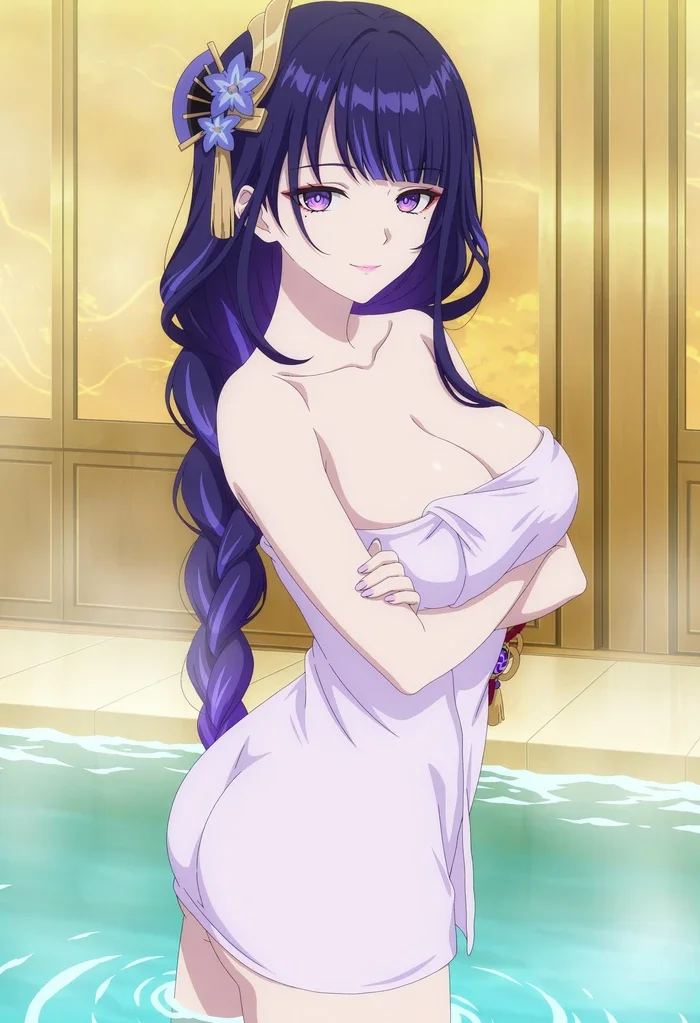 Ảnh Raiden Shogun Genshin sex khoe vú to