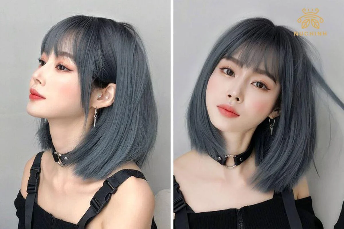 Hai cô gái với tóc bob ngang vai, một kiểu mái thưa và một kiểu mái bay
