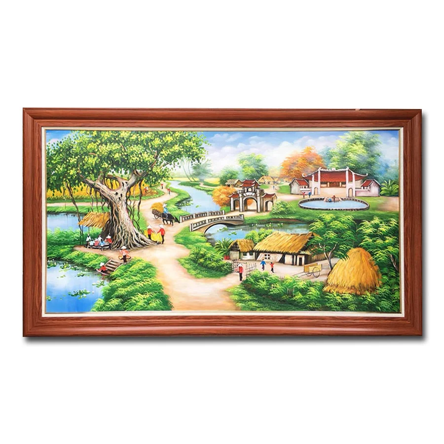 Tranh treo tường phong cảnh làng quê Việt Nam