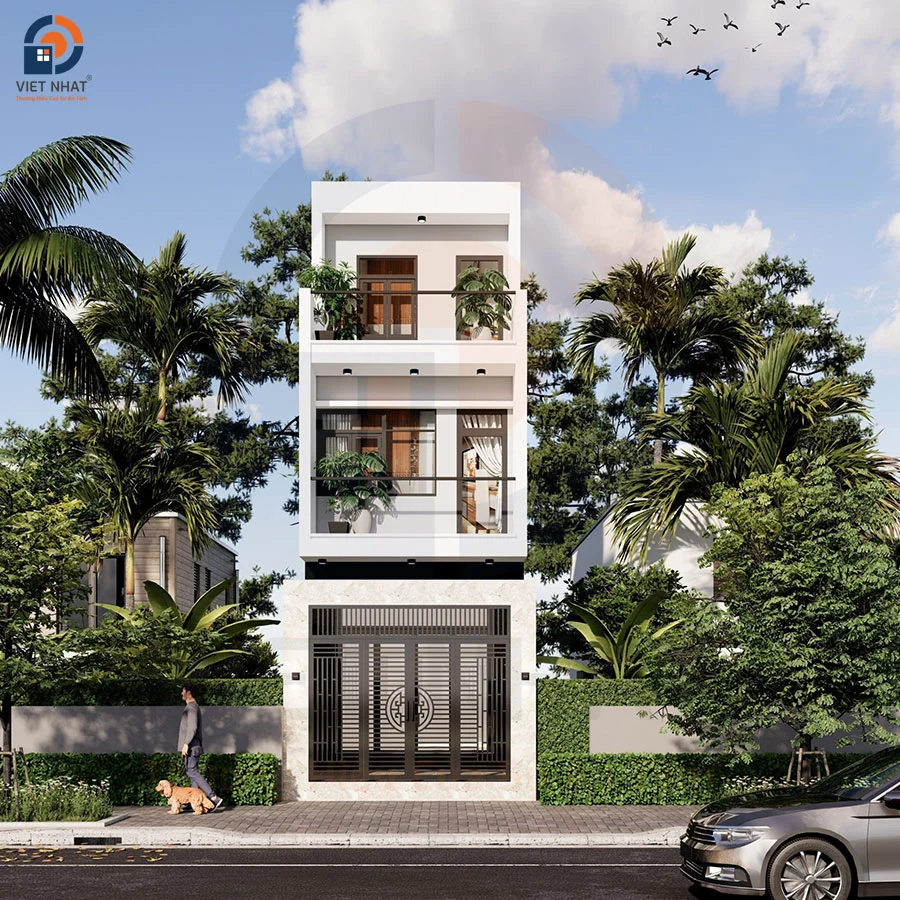 Mẫu thiết kế nhà phố 3 tầng hiện đại, sang trọng