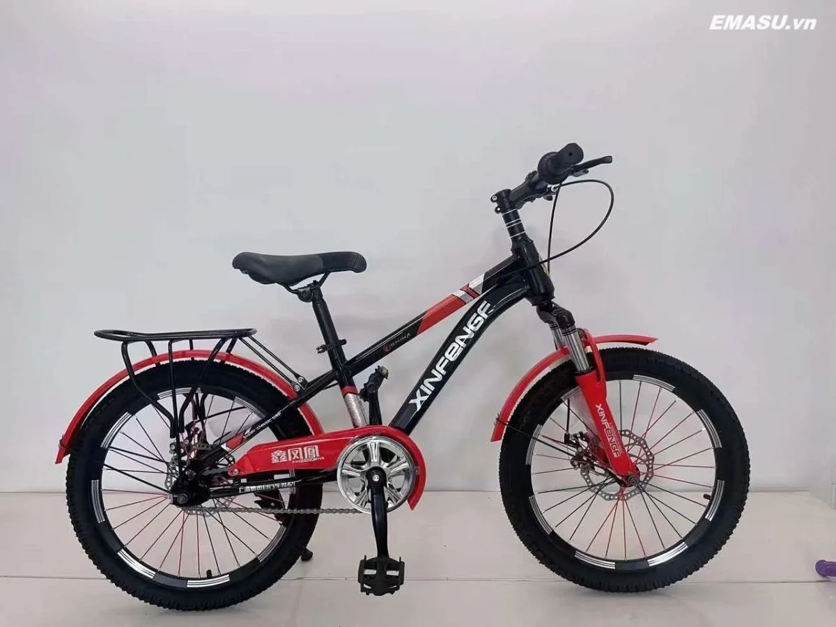 Xe đạp trẻ em nam 20 inch nhiều màu sắc đỏ, xanh dương, xanh lá cây, xanh kết hợp đen, phong cách thể thao cá tính, chắc chắn sẽ là người bạn