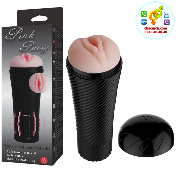 Đồ chơi cầm tay có rung dành cho nam giới tự sướng Pink Pussy