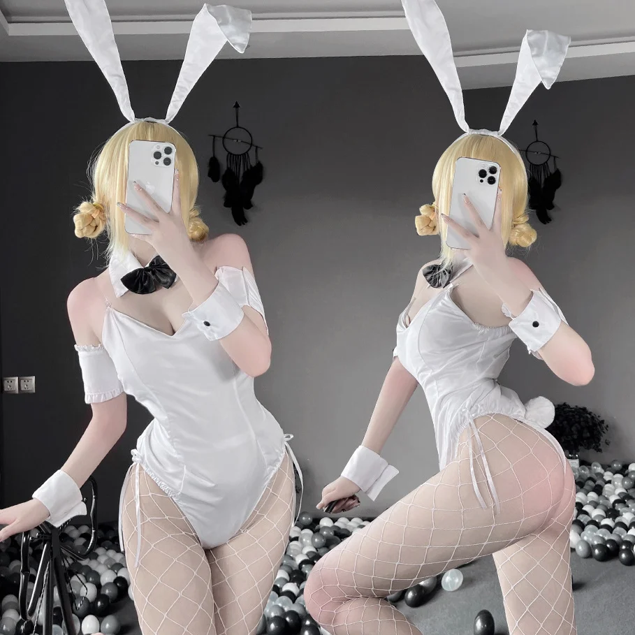 Cosplay thỏ trắng Bunny - bodysuit nội y đồ lót gợi cảm thỏ ngọc sexy đầy đủ phụ kiện | Shopee Việt Nam