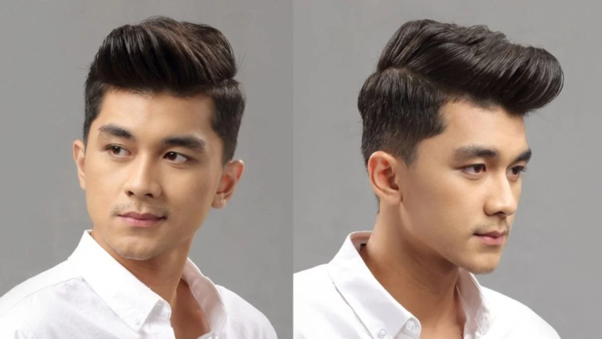 Kiểu Pompadour hất dựng mái
