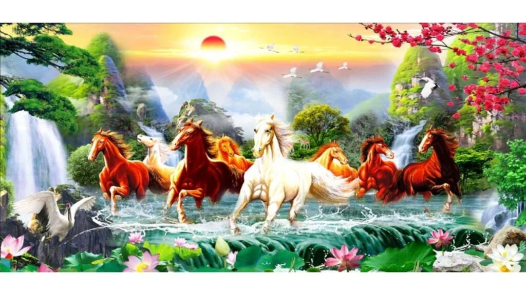Tranh mã đáo thành công phong thủy treo tường đẹp mắt (2)
