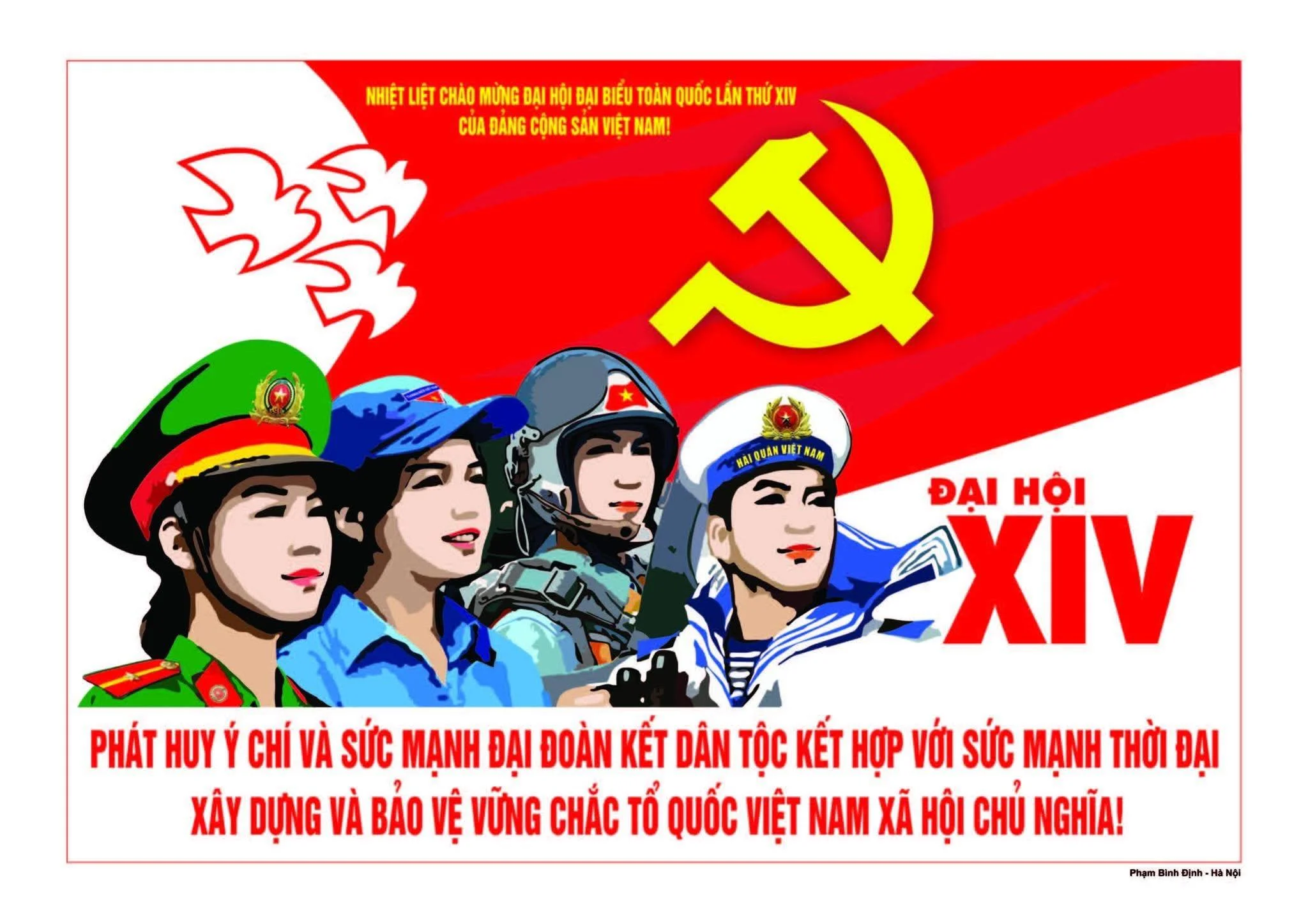 17 mẫu tranh cổ động để sử dụng chính thức trong các hoạt động tuyên truyền Đại hội Đảng các cấp, tiến tới Đại hội đại biểu toàn quốc lần thứ XIV
