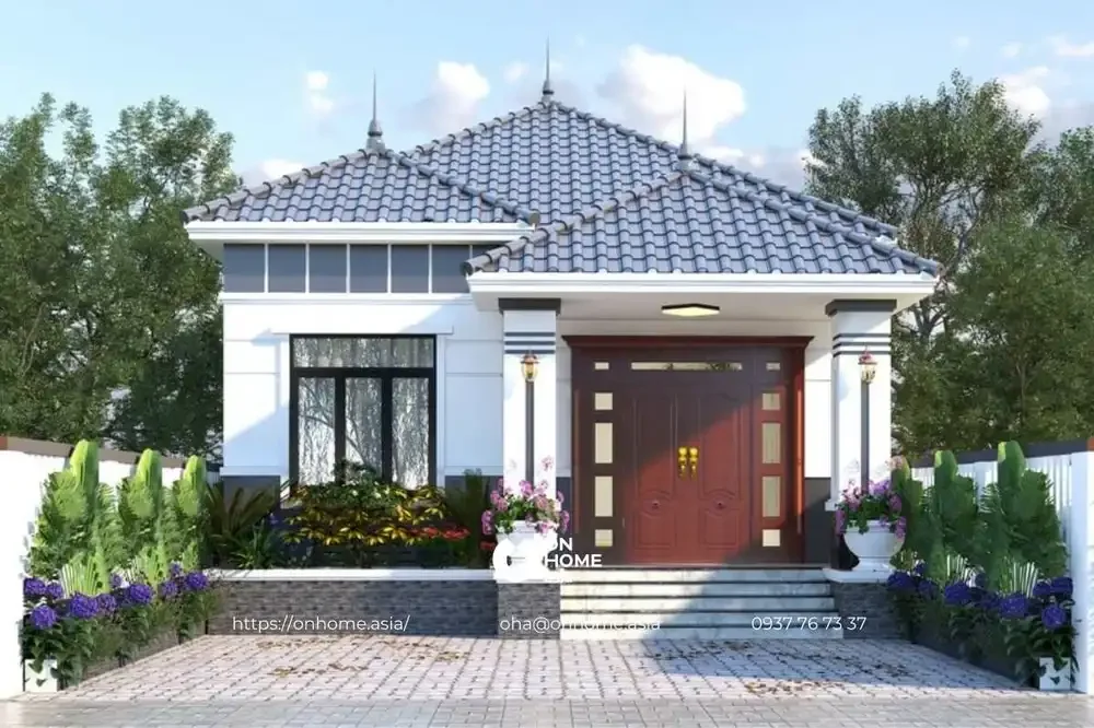 Nhà cấp 4 mái Nhật 3 phòng ngủ