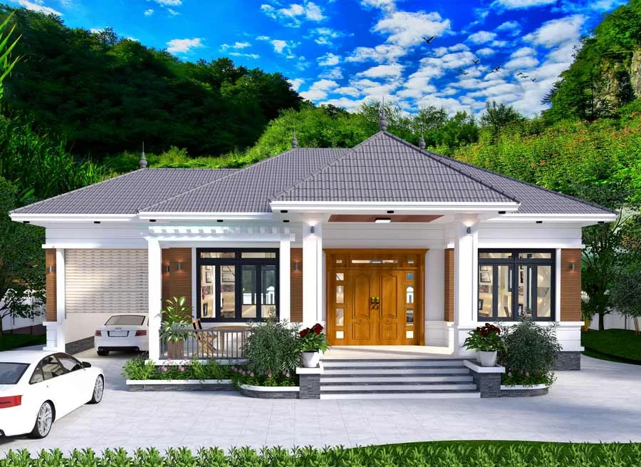 Mẫu nhà cấp 4 mái Nhật 3 phòng ngủ (4)