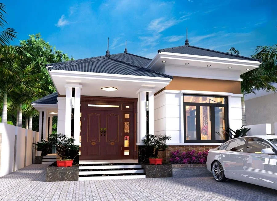 Mẫu nhà cấp 4 mái Nhật 3 phòng ngủ (3)