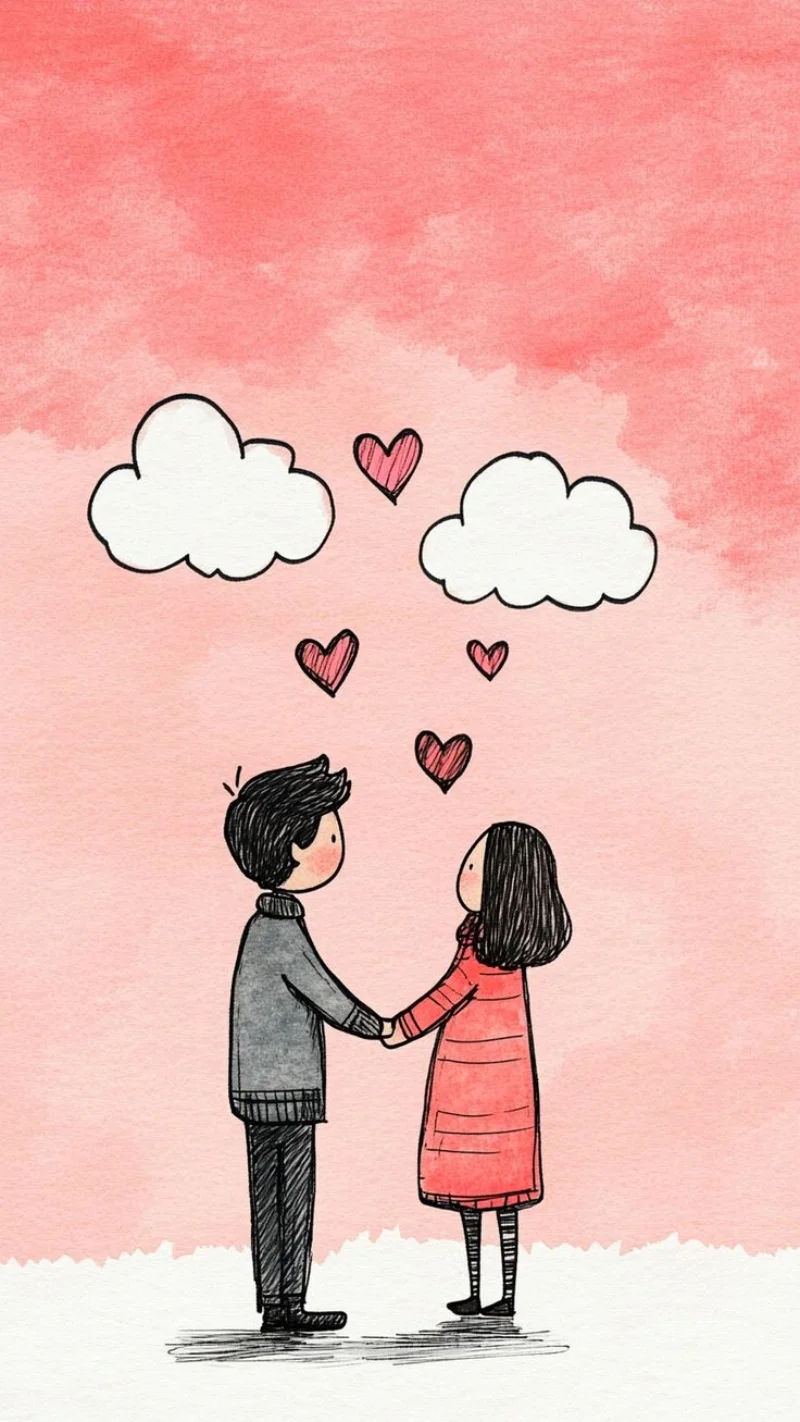 ảnh nền tình yêu trái tim dễ thương