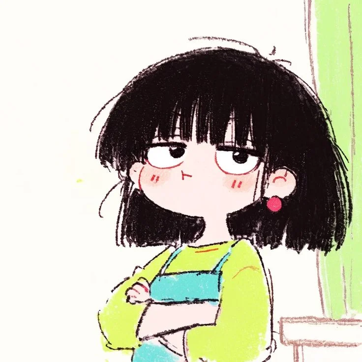 Avatar dễ thương cô gái tóc ngắn cá tính