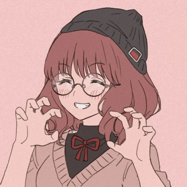 cô gái đeo kính phong cách anime dễ thương làm avatar