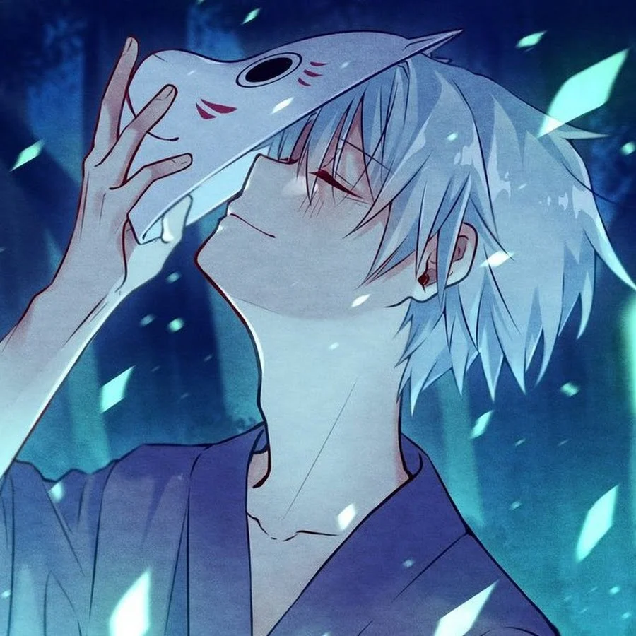 Avatar dễ thương chàng trai đeo mặt nạ hồ ly